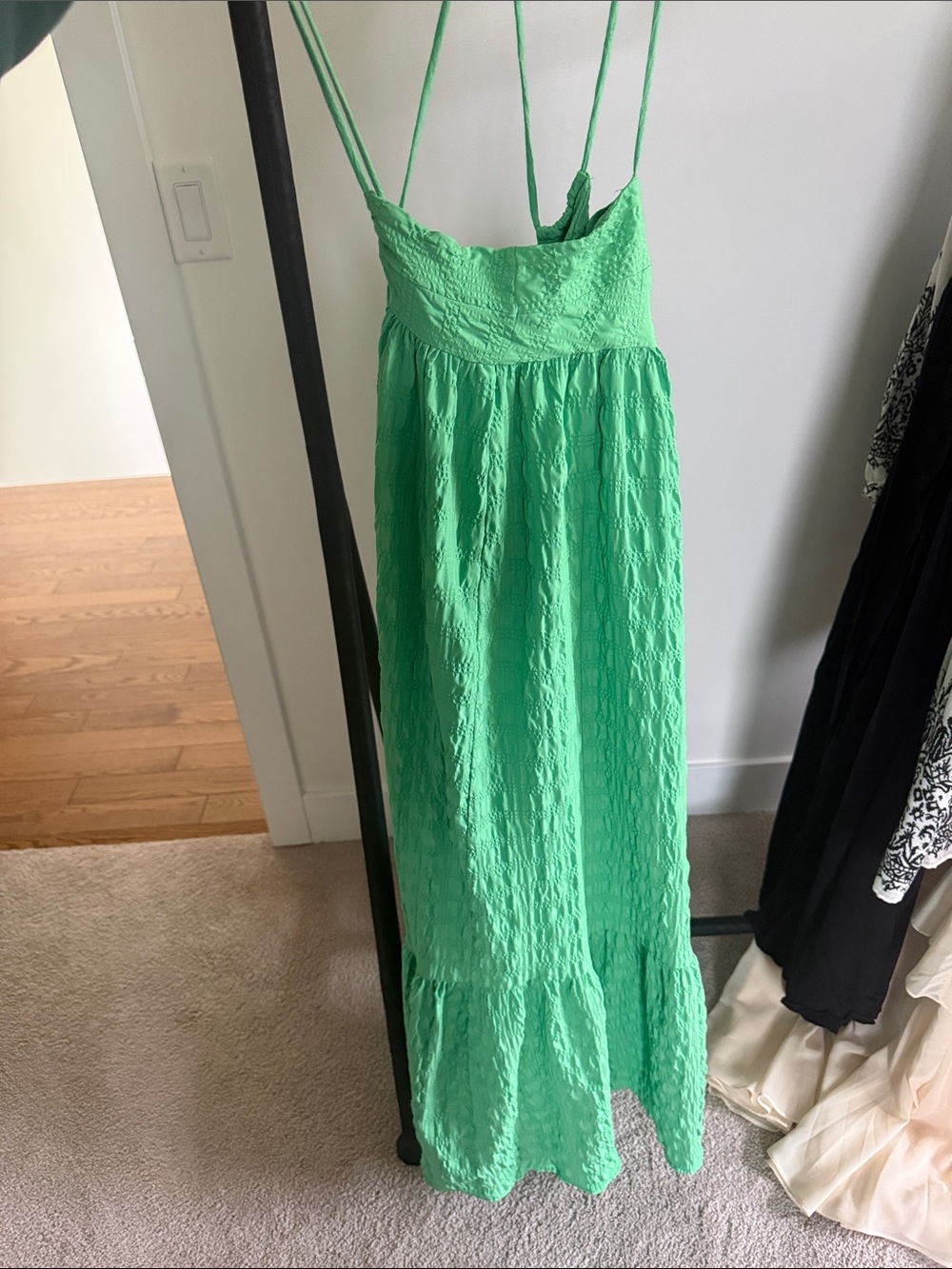 Zara Mint Green Spaghetti-Strap Maxi Dress